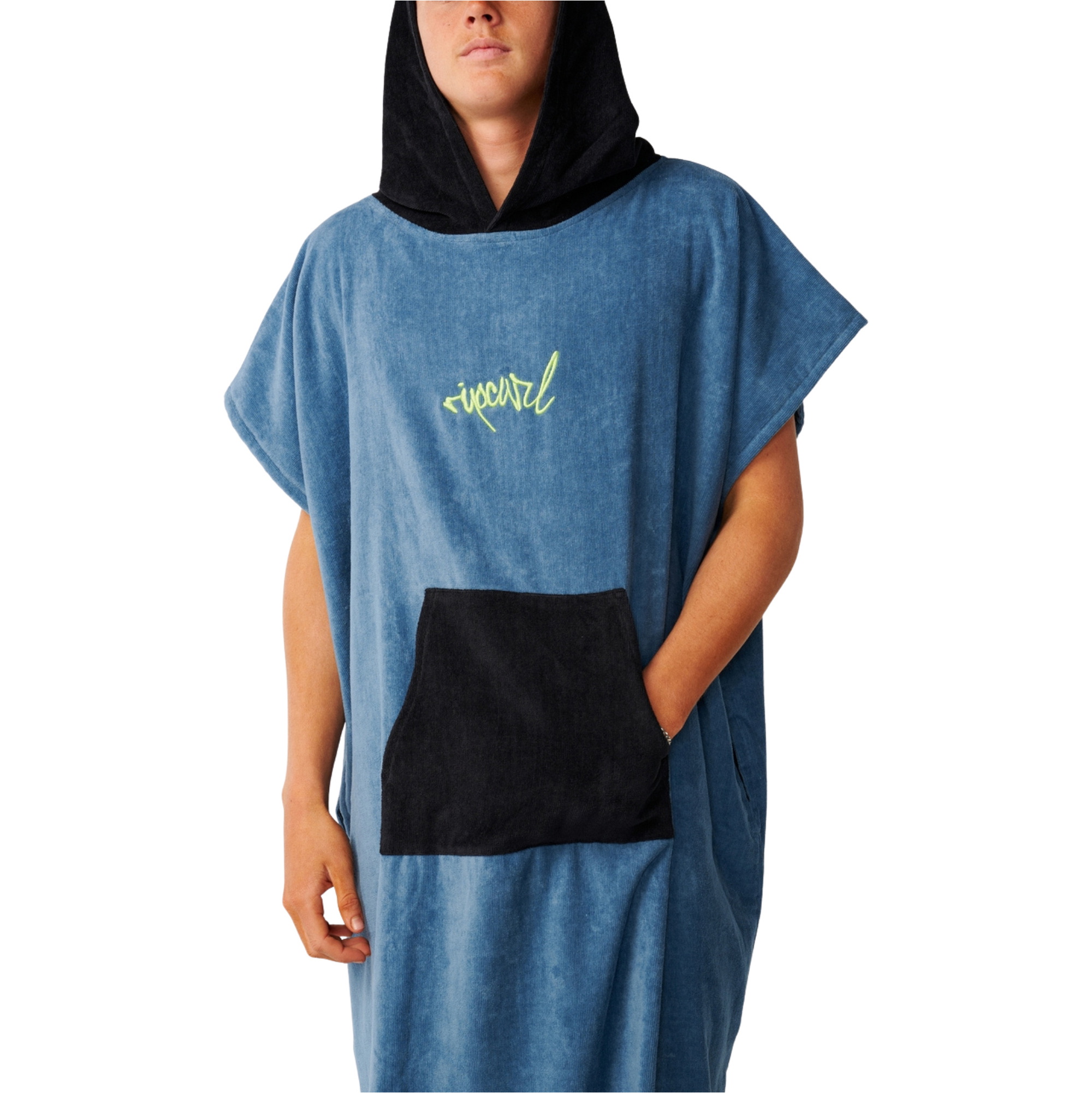 2026 Rip Curl Mens Logo Hooded Towel 00GMTO - Bluefin